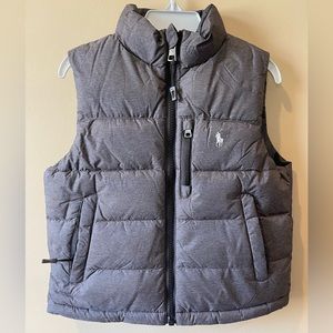 Polo Ralph Lauren Boys Reversible Quilted Vest, Black/Grey - 3T